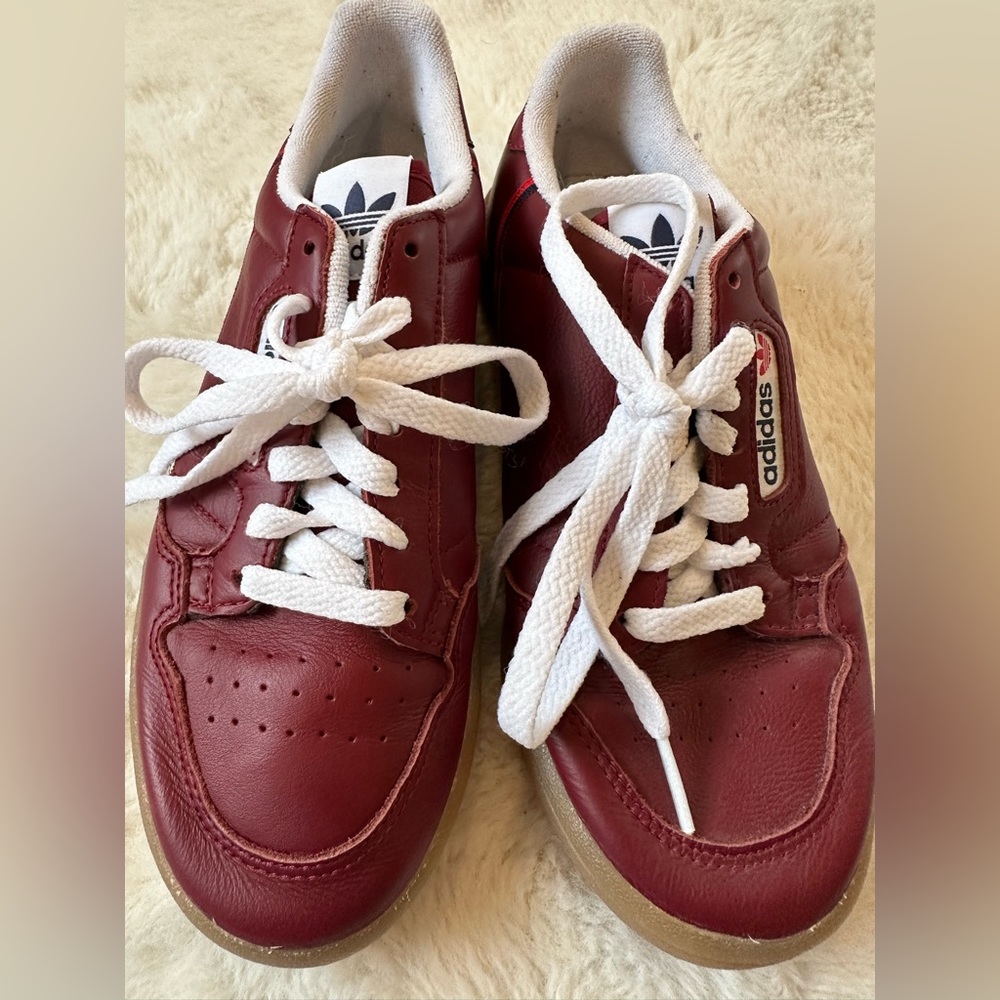 Maroon Adidas woman’s size 6 sneakers from Ice Cream Museum NYC